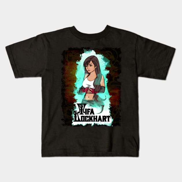 Tifa Kids T-Shirt by Beanzomatic